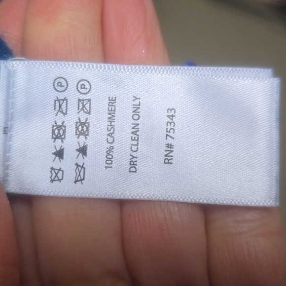 Max Studio 2 Ply Cashmere Zip Sweater Blue M - Picture 6 of 6